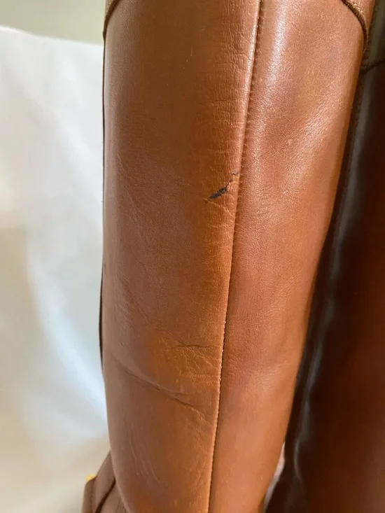 Lauren Ralph Lauren Cognac Leather Bernadine Riding Boots, Women’s Size 10B - Picture 10 of 16